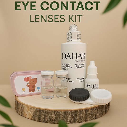 EYEZA Contact Lens Care Kit — All-in-One Solution, Rewetting Drops, Case & Tools 🧴🧸