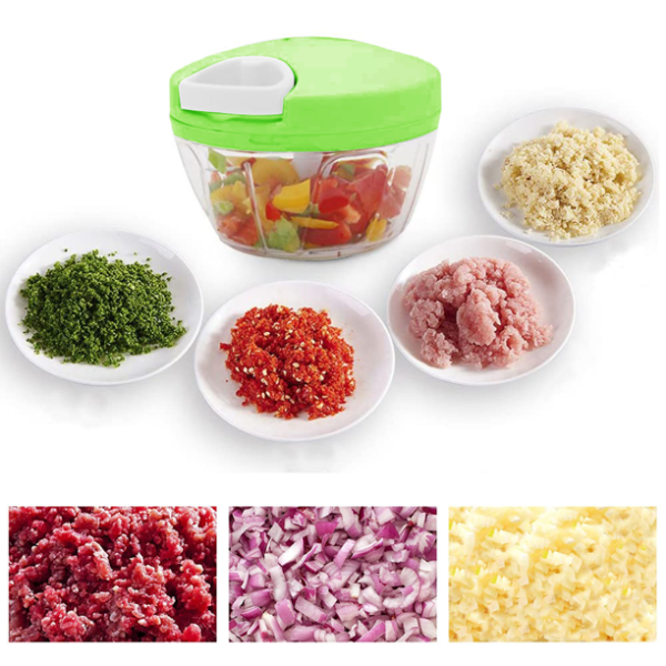 💪 Speedy Hand-Pull Food Chopper 🍅🥜 – Chop, Blend & Mix in Seconds! (Manual, 450ml)