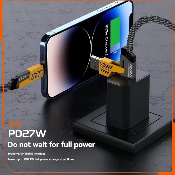 ⚡ 4-in-1 Multi USB Fast Charging Cable 🔌 – For iPhone 📱 Android 🤖 Type-C & Micro USB | 🚚 Free Delivery