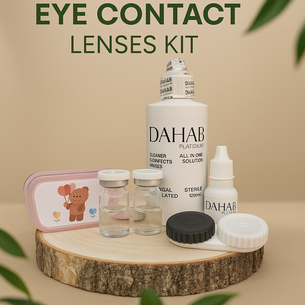 EYEZA Contact Lens Care Kit — All-in-One Solution, Rewetting Drops, Case & Tools 🧴🧸