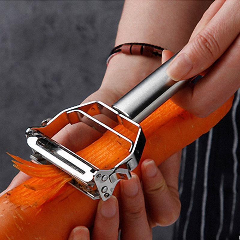 🥔 Double Stainless Steel Peeler 🥕 | Multifunction Grater 🍋 Fruit & Vegetable Slicer 🥒 Kitchen Accessory 🍽️