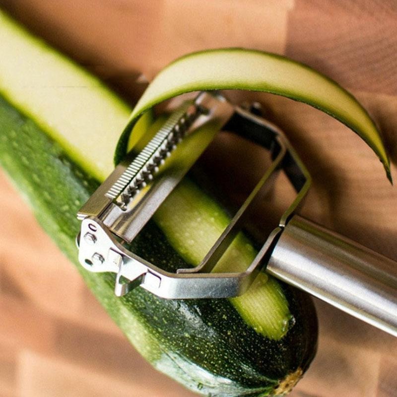 🥔 Double Stainless Steel Peeler 🥕 | Multifunction Grater 🍋 Fruit & Vegetable Slicer 🥒 Kitchen Accessory 🍽️