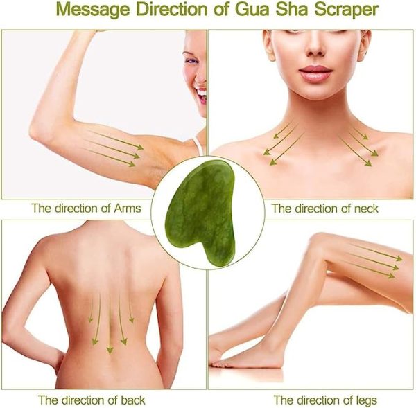 💚 Jade Roller & Gua Sha Set 🌿 | Natural Facial Massage Tool for Glowing Skin ✨