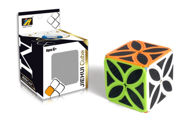 🧠 JIEHUI Carbon Fiber Puzzle Cube 🔲✨ – Stylish Brain Teaser for All Ages (Ages 6+)