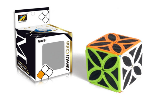 🧠 JIEHUI Carbon Fiber Puzzle Cube 🔲✨ – Stylish Brain Teaser for All Ages (Ages 6+)