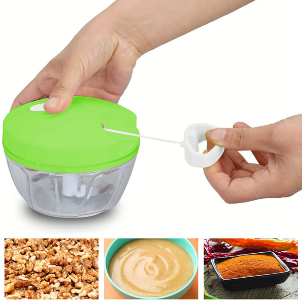 💪 Speedy Hand-Pull Food Chopper 🍅🥜 – Chop, Blend & Mix in Seconds! (Manual, 450ml)